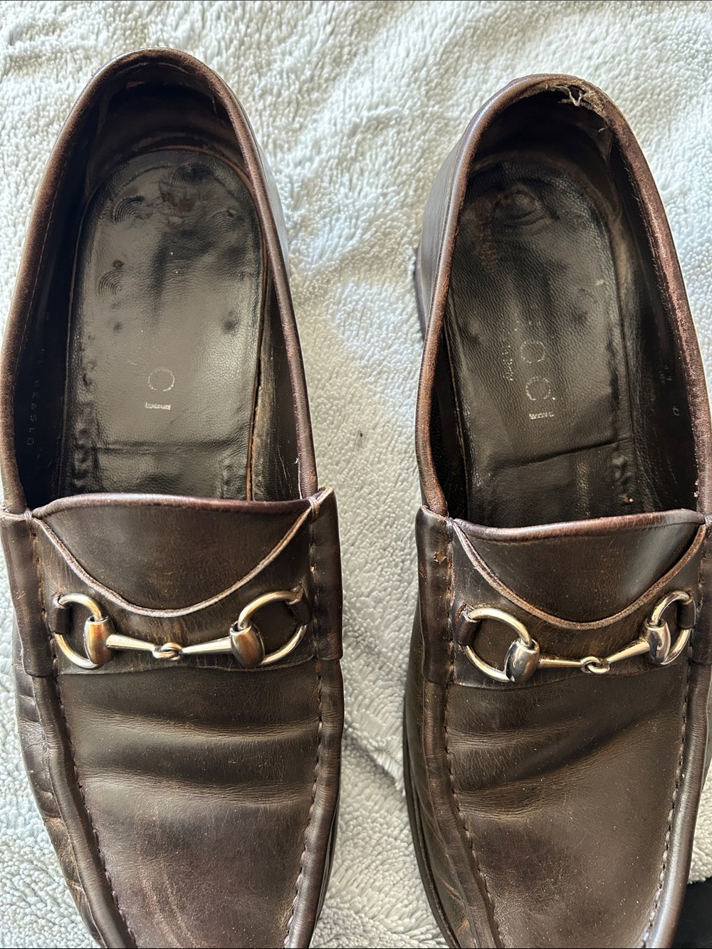 Authentic Gucci Men's Brown Leather Bit Loafers - newly resoled and polished. - Picture 2 of 10
